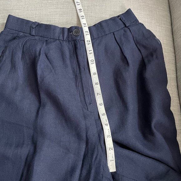 Vintage Evan-Picone Navy High Waisted Pleated Dress Pants Women's Size 12* - Picture 7 of 8